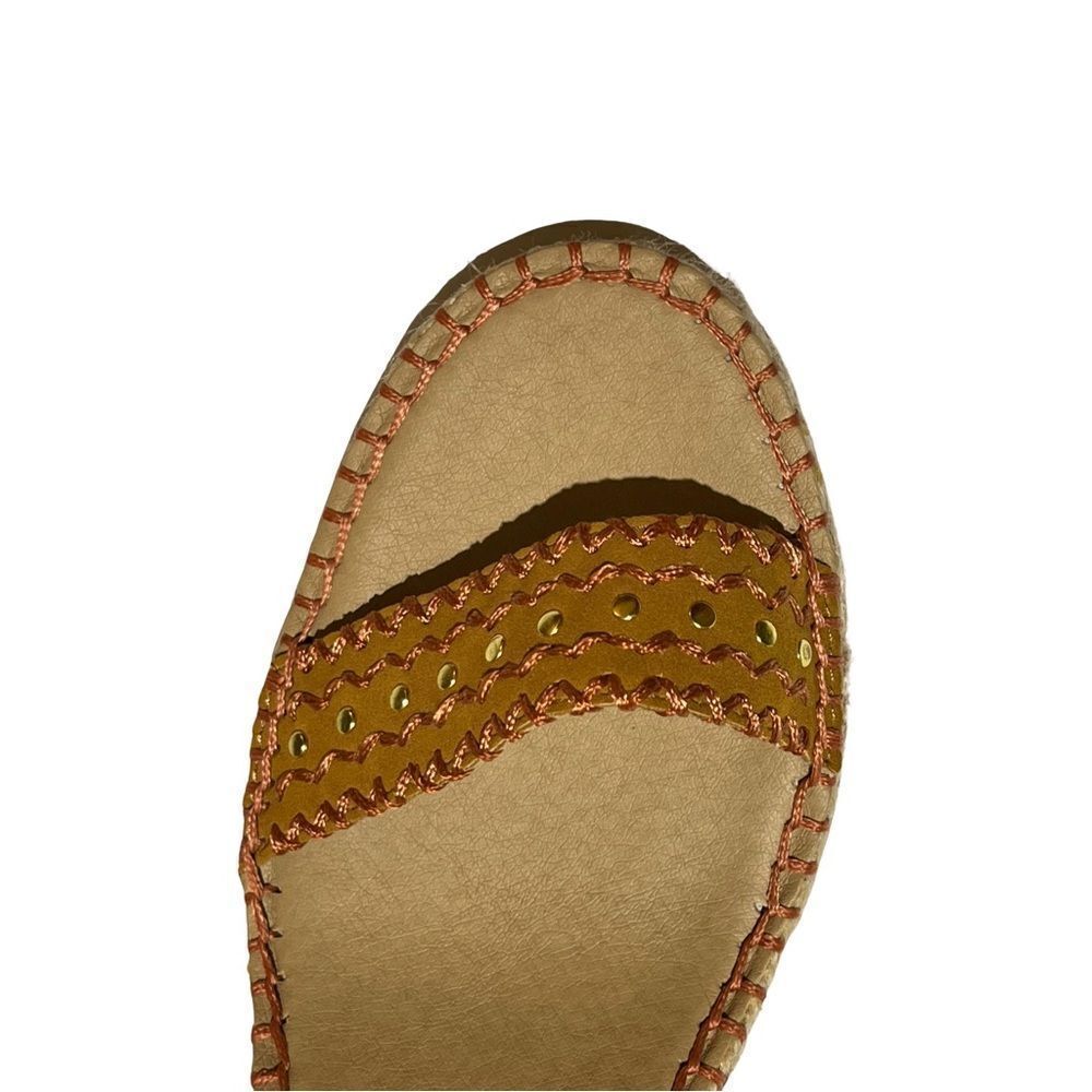 Adrienne Vittadini Women’s Charming Canvas Open Toe Espadrille Wedge Sandal 7.5 - Picture 4 of 13